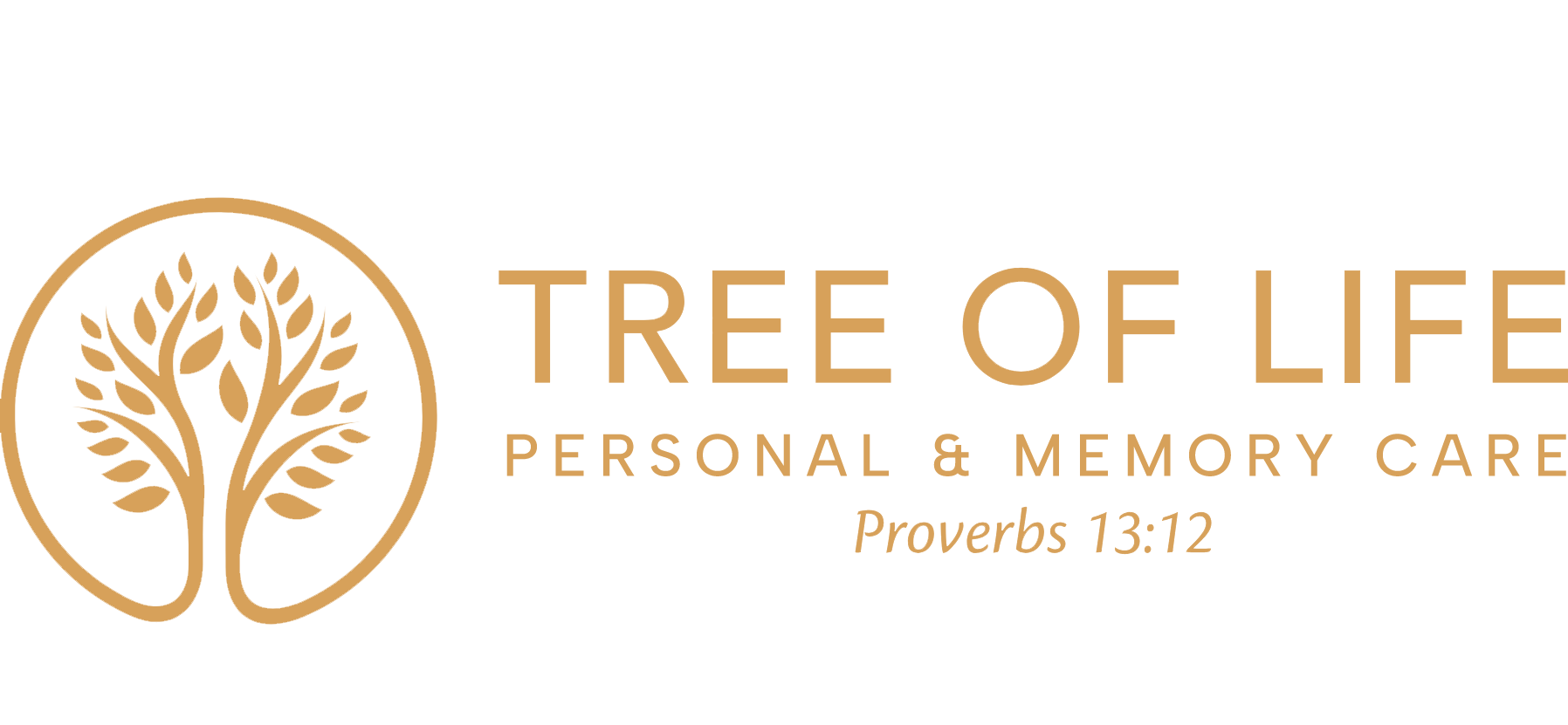 Tree of Life Personal Care logo horizontal gold